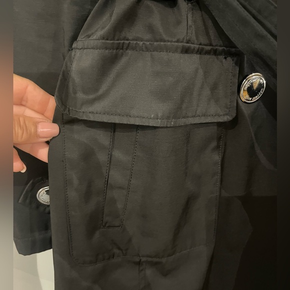 Steve Madden Black Trench Coat Size M - Picture 3 of 6